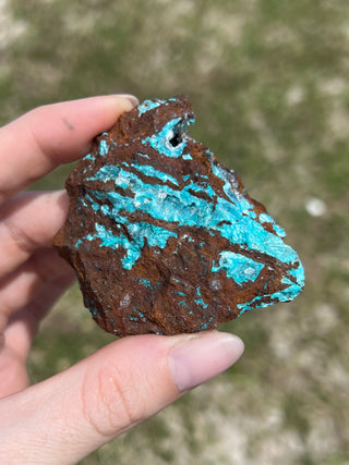 Rosasite with Aurichalcite Raw Specimen | Ojuela Mine, Mexico
