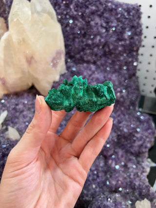 Velvet Malachite Cluster | Fibrous Green Copper Based Crystal
