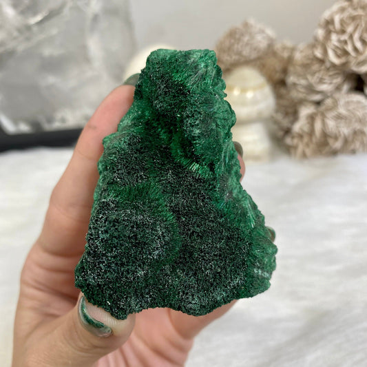 Velvet Malachite Cluster | Manifestation and Prosperity from Curious Muse Crystals for 68. Tagged with Copper Stone, Crystal Healing, Dark Green Stone, Genuine Crystal, Hearth Chakra, hide-notify-btn, Malachite, Manifestation, Mineral Collection, Natural Mineral, Prosperity Wealth, Raw Mineral, Reiki Healing