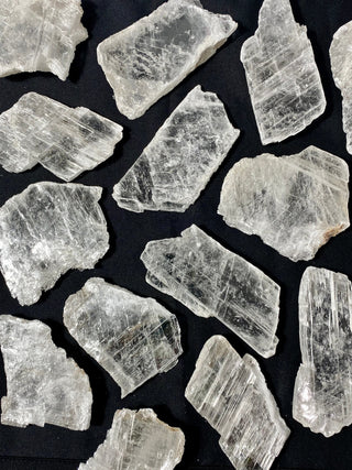 Selenite Raw Slices from Curious Muse Crystals for 7. Tagged with china, clear, crystal, raw selenite, selenite