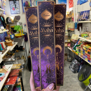 Maha Incense Sticks | Rose & Gardenia Hand-crafted Incense from Sagrada Madre for 14.50. Tagged with astrology, botanical incense, gardenia, incense, masala, rose, smoke cleansing, sustainable incense