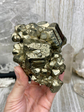 Pyrite Raw Large Termination Cluster | Brazil from Curious Muse Crystals Tagged with fools gold, gold, golden pyrite, money magic, money rock, pyrite, raw, raw crystal, wealth crystal