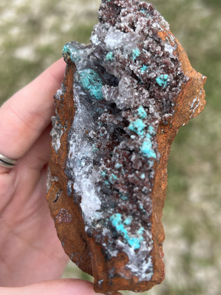 Rosasite with Aurichalcite Raw Specimen | Ojuela Mine, Mexico