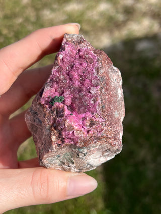 Cobaltoan Calcite with Quartz and Malachite | Pink Cobalt Calcite | High Grade Collector Mineral