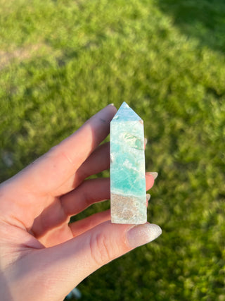 Blue Aragonite Tower | Caribbean Calcite Tower