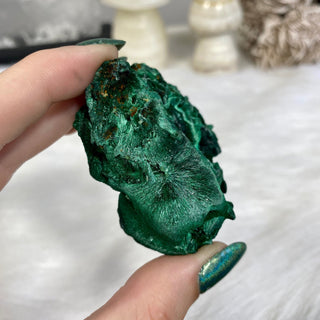 Velvet Malachite Cluster | Fibrous Green Copper Based Crystal from Curious Muse Crystals Tagged with Copper Stone, Crystal Healing, Dark Green Stone, Genuine Crystal, green, Hearth Chakra, hide-notify-btn, Malachite, Manifestation, Mineral Collection, Natural Mineral, Prosperity Wealth, Raw Mineral, Reiki Healing