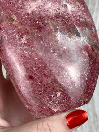 Rhodonite Free Form from Madagascar from Curious Muse Crystals Tagged with crystal, crystal energy, freeform, hide-notify-btn, madagascar, pink, polished, red, reiki healing, Rhodonite