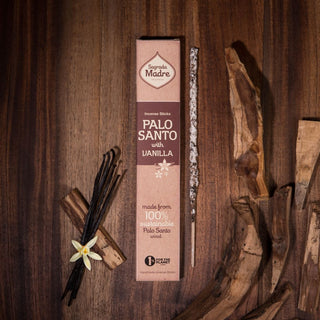 Palo Santo Incense Sticks from Sagrada Madre Tagged with botanical incense, incense, palo santo, sagrada madre, sustainable incense