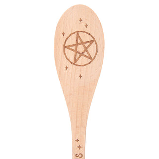 There's A Little Witch in All of Us Wooden Pentagram Spoon from Curious Muse Crystals for 8.50. Tagged with decor, gifts, spoon, witchy