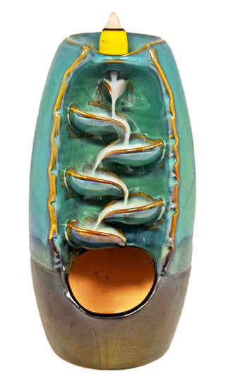 Ceramic Waterfall Back Flow Incense Burner from Fantasy Gifts for 22.50. Tagged with back flow, backflow, burner, burners