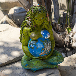 Mother Gaia Statue 14 inch from Curious Muse Crystals Tagged with gaia, millennial gaia, mother earth, sacred space, statue, wall decor