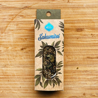Sahumitos | Handcrafted Herb Bundles from Sagrada Madre for 7.50. Tagged with botanical incense, herb bundle, Sagrada Madre, Smoke cleansing, sustainable incense