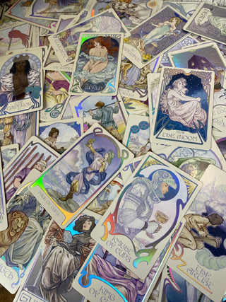 Ethereal Visions: Luna Edition Tarot Deck - Alternative Divination - Gilded Tarot Major Arcana Minor Arcana