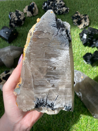 Quartz with Fluorite, Tourmaline and Hyalite Opal from Madagascar - High Grade Collector Mineral