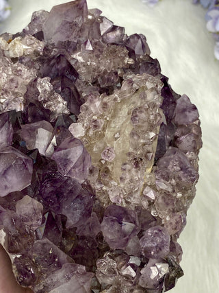 Amethyst with Calcite and Goethite | Brazil