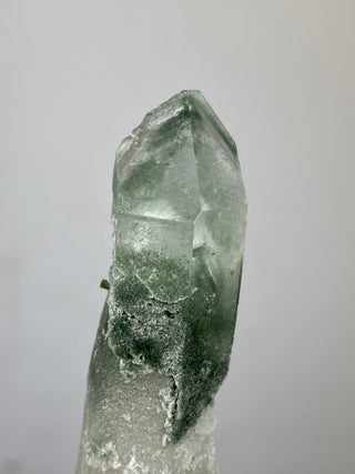 Epidote on Nirvana Quartz Point with Green Chlorite Phantoms - High Altitude Himalayan Crystal