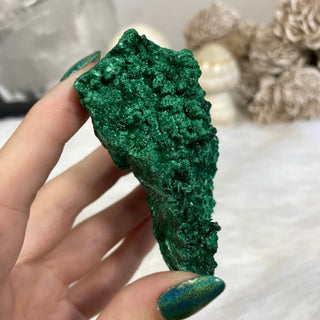 Velvet Malachite Cluster | Fibrous Green Copper Based Crystal