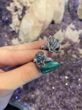Meteorite in Sterling Silver Ring | Campo del Cielo from Curious Muse Crystals for 42. Tagged with argentina, campo del cielo, hide-notify-btn, meteorite, necklace, Pendant, silver, Sterling, sterling silver