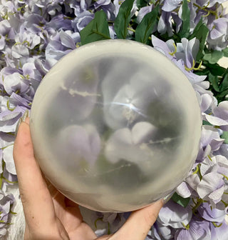 Selenite Gypsum Sphere  Satin Spar Cleansing from Curious Muse Crystals for 35. aura cleansing, beginner crystal, cleansing, cleansing crystal, clear, crown chakra, crystal healing, crystal magic, crystal sphere, energy work,