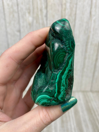 Malachite High Grade Polished Chunk from Curious Muse Crystals Tagged with Copper Stone, Crystal Healing, Dark Green Stone, Genuine Crystal, green, Hearth Chakra, hide-notify-btn, Malachite, Manifestation, Mineral Collection, Natural Mineral, Raw Min