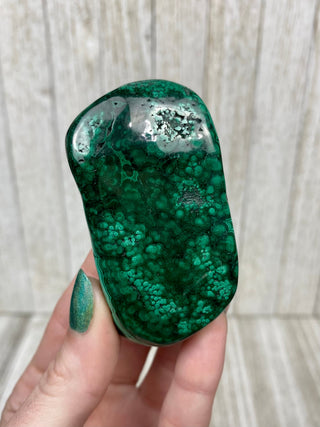 Malachite High Grade Polished Chunk from Curious Muse Crystals Tagged with Copper Stone, Crystal Healing, Dark Green Stone, Genuine Crystal, green, Hearth Chakra, hide-notify-btn, Malachite, Manifestation, Mineral Collection, Natural Mineral, Raw Min