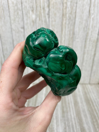 Malachite High Grade Polished Chunk from Curious Muse Crystals Tagged with Copper Stone, Crystal Healing, Dark Green Stone, Genuine Crystal, green, Hearth Chakra, hide-notify-btn, Malachite, Manifestation, Mineral Collection, Natural Mineral, Raw Min