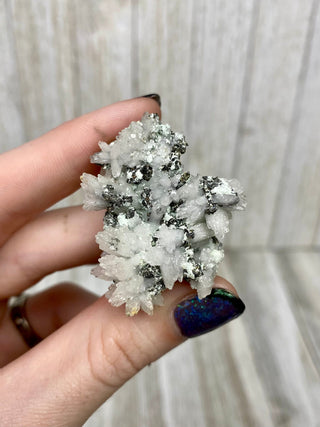 Calcite with Chalcopyrite | Cozamin Mine, Zacatecas, Mexico from Curious Muse Crystals Tagged with calcite, chalcopyrite, clear, fine mineral, gold, mexico, raw