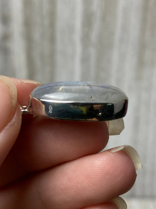 Rainbow Moonstone in Sterling Silver Pendant from Curious Muse Crystals Tagged with big crystal necklace, blue, blue crystal jewelry, blue moonstone, crystal energy, Crystal Jewelry, moonstone, natural moonstone, Pendant, rainbow moonstone, reiki hea