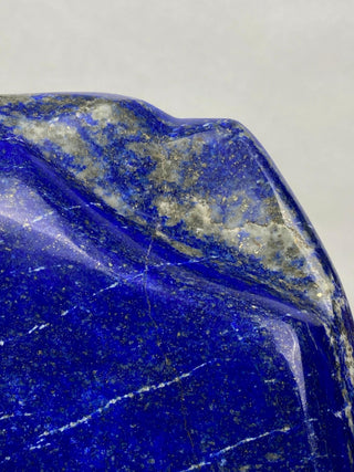 Dark Blue Lapis Lazuli Slab | Sparkly Pyrite Flakes from Curious Muse Crystals Tagged with blue, crown chakra, gold, hide-notify-btn, inspiration, lapis, Lapis lazuli, pyrite, ultramarine, wisdom
