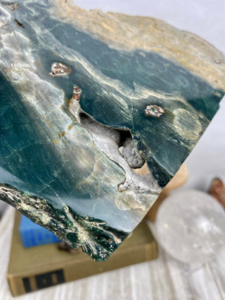 Ocean Jasper Slab | Unique Patterns from Curious Muse Crystals Tagged with Crystal healing, drusy pocket, hide-notify-btn, jasper, Madagascar mineral, mineral collection, natural mineral, ocean jasper, Orbicular jasper, peace and calming, purple, rei