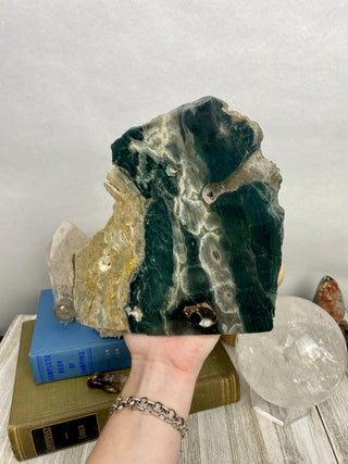 Ocean Jasper Slab | Unique Patterns from Curious Muse Crystals Tagged with Crystal healing, drusy pocket, hide-notify-btn, jasper, Madagascar mineral, mineral collection, natural mineral, ocean jasper, Orbicular jasper, peace and calming, purple, rei