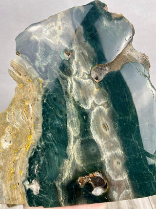 Ocean Jasper Slab | Unique Patterns from Curious Muse Crystals Tagged with Crystal healing, drusy pocket, hide-notify-btn, jasper, Madagascar mineral, mineral collection, natural mineral, ocean jasper, Orbicular jasper, peace and calming, purple, rei