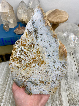 Ocean Jasper Slab | Pastel Colors from Curious Muse Crystals Tagged with Crystal healing, drusy pocket, hide-notify-btn, jasper, Madagascar mineral, mineral collection, natural mineral, ocean jasper, Orbicular jasper, peace and calming, purple, reiki