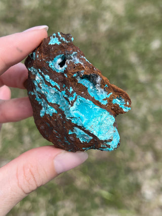 Rosasite with Aurichalcite Raw Specimen | Ojuela Mine, Mexico