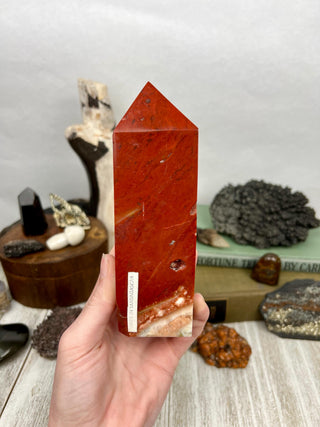 Red Jasper Square Tower | Crystal Tower
