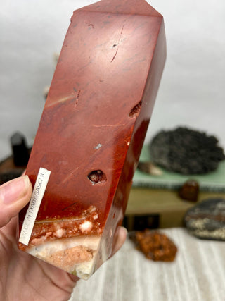 Red Jasper Square Tower | Crystal Tower