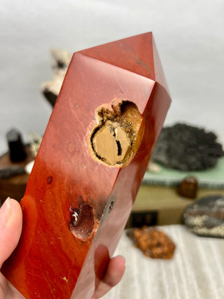 Red Jasper Square Tower | Crystal Tower