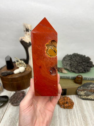 Red Jasper Square Tower | Crystal Tower