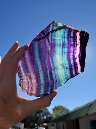 Rainbow Fluorite Slab from Mexico