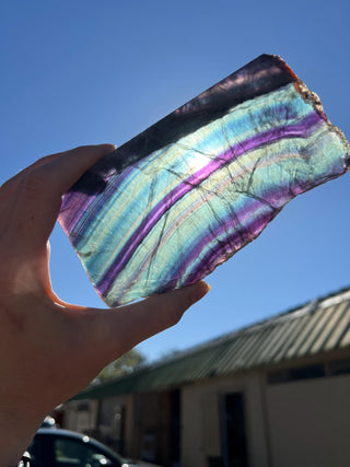 Rainbow Fluorite Slab from Mexico