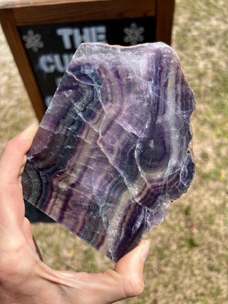 Rainbow Fluorite Crystal Slab from Mexico