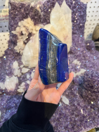 Dark Blue Lapis Lazuli Slab | Sparkly Pyrite Flakes