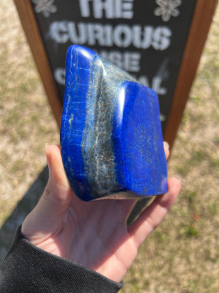 Dark Blue Lapis Lazuli Slab | Sparkly Pyrite Flakes