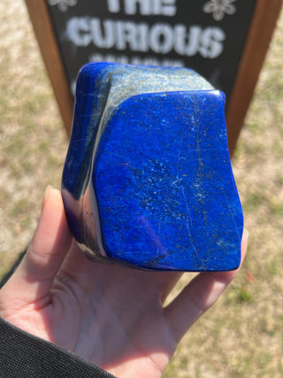 Dark Blue Lapis Lazuli Slab | Sparkly Pyrite Flakes