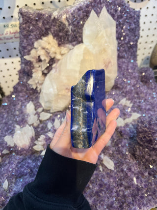 Dark Blue Lapis Lazuli Slab | Sparkly Pyrite Flakes
