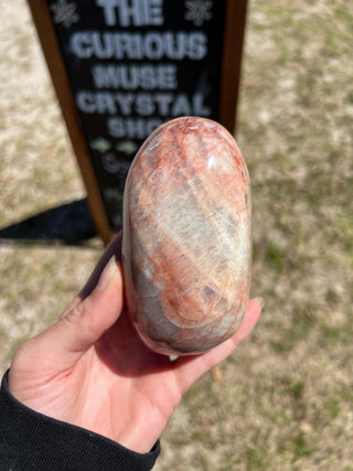 Red Moonstone Flashy Polished Crystal