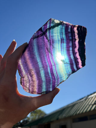 Rainbow Fluorite Slab from Mexico