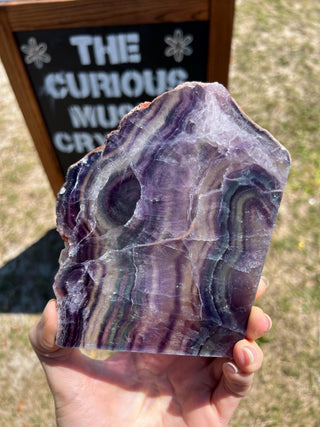 Rainbow Fluorite Crystal Slab from Mexico