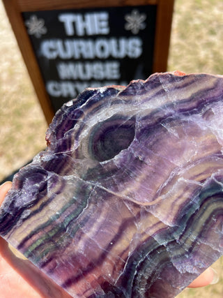 Rainbow Fluorite Crystal Slab from Mexico