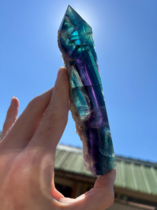 Semi-Raw Fluorite Tower from Mexico